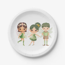 緑の服を着た妖精 ペーパープレート