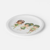 緑の服を着た妖精 ペーパープレート (アングル)