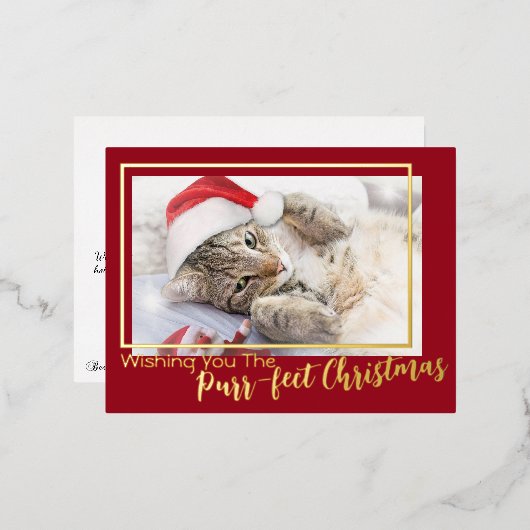 緑の望むPurr-fectクリスマス2の写真 箔シーズンポストカード (正面/裏面)