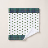 緑の木々がクリスマスを祝う バスタオルセット (ウォッシュタオル)