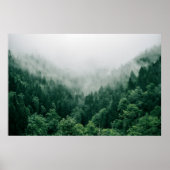 緑の木々の空中写真 ポスター (正面)