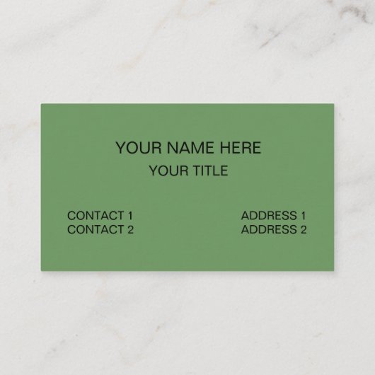 緑の木々モダン熱帯雨林パターン 名刺 (裏面)