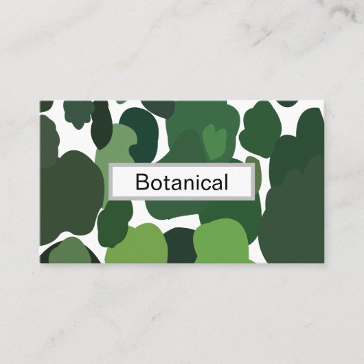 緑の木々モダン熱帯雨林パターン 名刺 (正面)