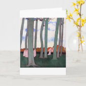 緑の木々、モーリス・ドニ カード (黄色い花)