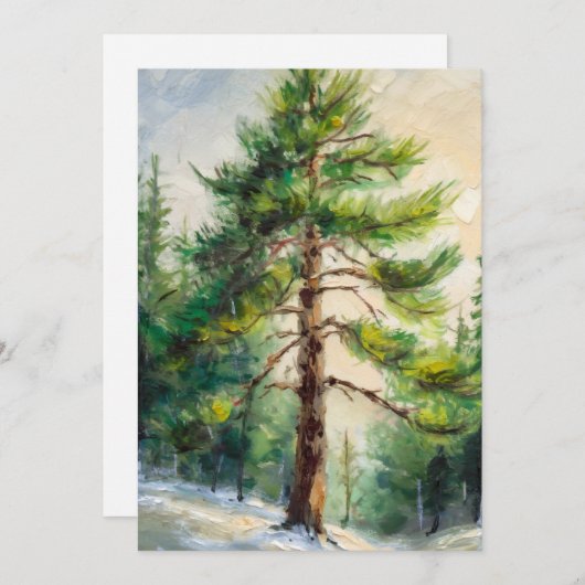 緑の木と自然 シーズンカード (正面/裏面)