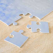 緑の木に囲まれた青離れ空写真 – ジグソーパズル