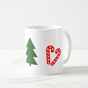 緑の木のクリスマススティック コーヒーマグカップ
