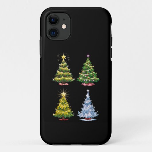 緑の木のクリスマス休日 冬 Case-Mate iPhoneケース (裏面)