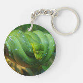 緑の木のニシキヘビ キーホルダー (裏面)