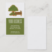 緑の木のベンチのカスタマイズ可能な名刺 名刺 (正面/裏面)
