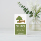 緑の木のベンチのカスタマイズ可能な名刺 名刺 (スタンド正面)
