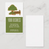 緑の木のベンチのカスタマイズ可能な名刺 名刺 (正面/裏面)