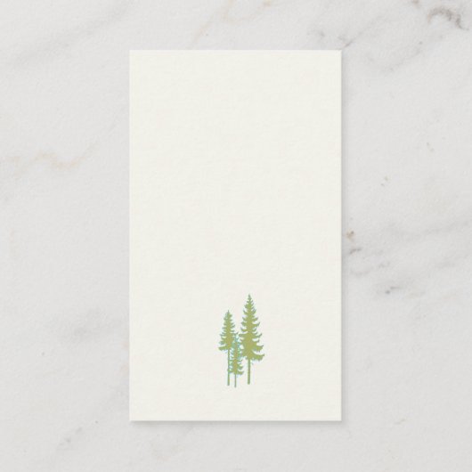 緑の木のロゴ名刺 名刺 (裏面)