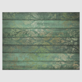 緑の木の切り離し上での金ゴールドのスクロール 薄葉紙