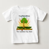 緑の木の家族会のロゴ ベビーTシャツ (正面)