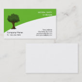 緑の木の庭の芝生の心配および景色 名刺 (正面/裏面)