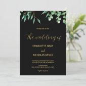 緑の木の葉結婚式招待状 招待状 (スタンド正面)