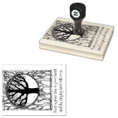 緑の木の諺スタンプ ラバースタンプ (押印)