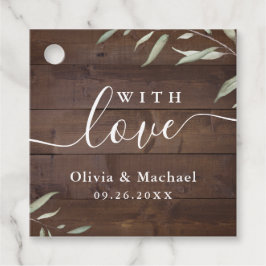 緑の木エレガントは素朴な結婚愛で フェイバータグ