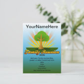 緑の木ファミリ懇親会ロゴ ポストカード (スタンド正面)