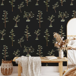 緑の木林のパターン 壁紙