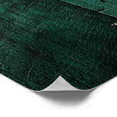 緑の木製のストリングラ結婚イトのウェルカムサイン ポスター (角)