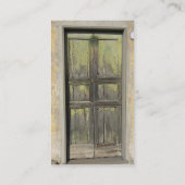 緑の木製ドアの名刺 名刺 (裏面)