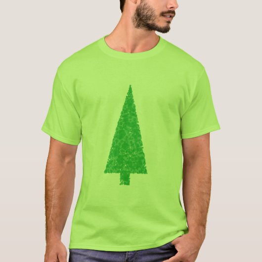 緑の木。 クリスマス、もみ、常緑の木 Tシャツ (正面)