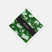 緑の本の背景 スタンダードカクテルナプキン (角)