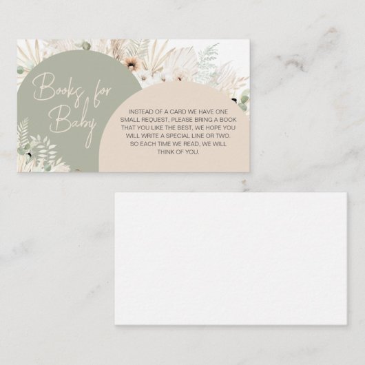 緑の本を待ってベビー エンクロージャーカード (正面/裏面)