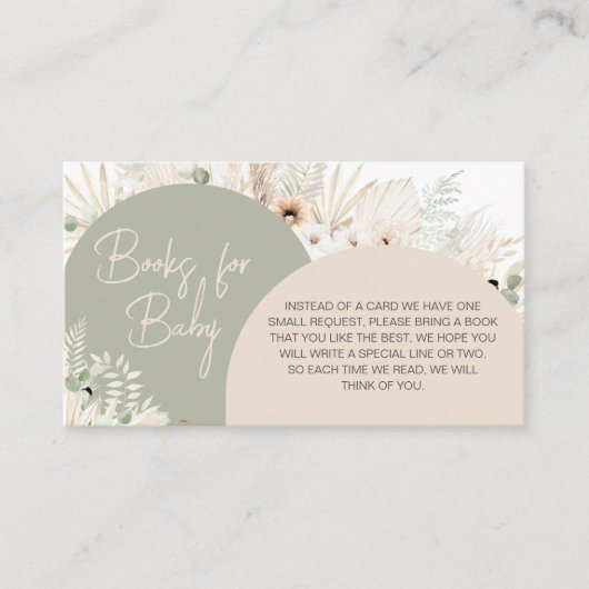 緑の本を待ってベビー エンクロージャーカード (正面)