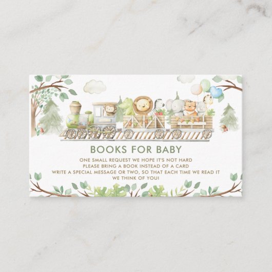 . .緑の本を育ててベビー エンクロージャーカード (正面)