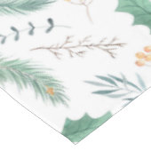 緑の松の木のクリスマスの水彩画のテーブルクロス テーブルクロス (アングル)
