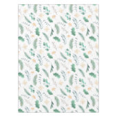 緑の松の木のクリスマスの水彩画のテーブルクロス テーブルクロス (正面)