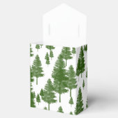 緑の松の木の森のパーティーの好意ボックス フェイバーボックス (オープン)