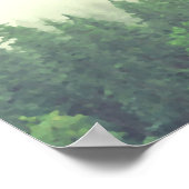 緑の松の木9テーブル結婚の座席表 ポスター (角)