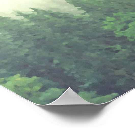 緑の松の森のアルファベットの座席表 ポスター (角)