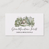 緑の松の森の森の森の中の水彩小屋 名刺 (正面)