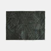 緑の松葉の フリースブランケット (正面(横))