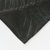 緑の松葉の フリースブランケット (角)