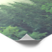 緑の松15のテーブル結婚の座席表 ポスター (角)