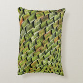 緑の板屋根のクローズアップ写真 アクセントクッション (裏面(縦))