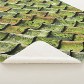 緑の板屋根のクローズアップ写真 シェルパブランケット (3/4)