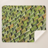 緑の板屋根のクローズアップ写真 シェルパブランケット (正面(横))