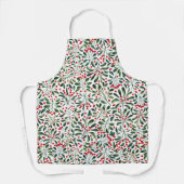 緑の果実と赤離れい果実を持つヤドリギ エプロン (正面)