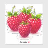 緑の果実を持つ熟したフレッシュ離れラズベリー シール (シート)