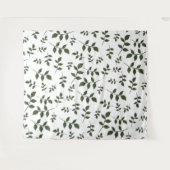 緑の枝が白離れい葉 タペストリー (正面(横))