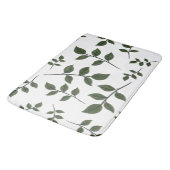 緑の枝が白離れい葉 バスマット (アングル)