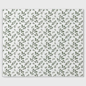 緑の枝が白離れい葉 ラッピングペーパー (フラット)