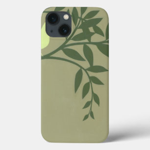 緑の枝でとまる緑の鳥 iPhone 13ケース
